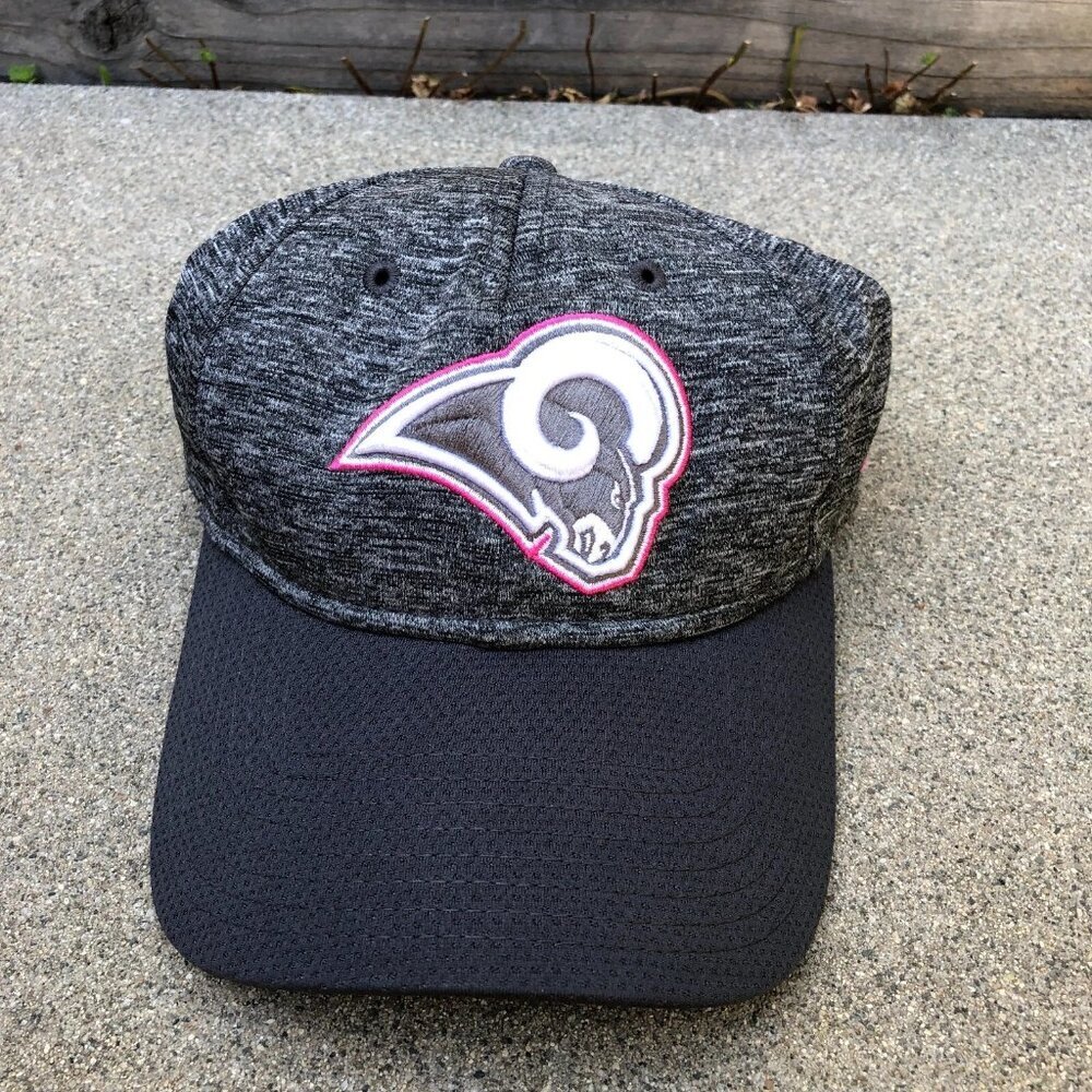 NEW ERA Los Angeles Rams Hat Women's NFL Breast Cancer Awareness 9Twenty Cap LA​